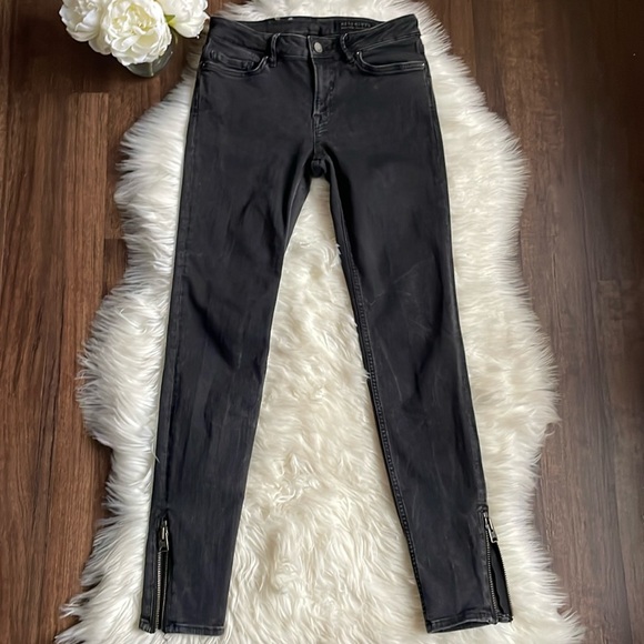ALLSAINTS Mast Skinny Jeans in Jet Black - Picture 3 of 10